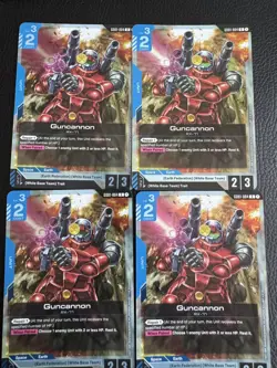 Gundam Card Game GD01 GD01-004 X4 Playset Guncannon Rare R - Pack Fresh TCG CCG - Image 1