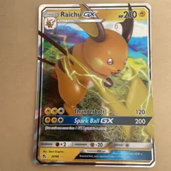 Raichu GX 20/68 - Ultra Rare Holo - S&M Hidden Fates Pokemon Card NM b - Image 1