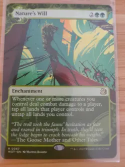 MTG Nature's Will 0057 Wilds of Eldraine Enchanting Tales M/NM Free UK P&P - Image 1