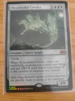MTG Moonshaker Cavalry (FOIL) 0021 Wilds of Eldraine M/NM Free UK P&P - Image 1