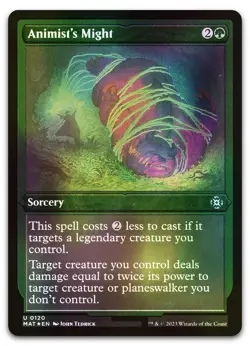 Animist's Might (Foil Etched) #120 (LP) March of the Machine MAT Magic MTG - Image 1