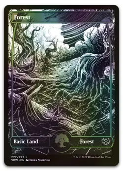 Forest (277) #277 (Foil) (LP) Crimson Vow VOW Magic MTG - Image 1