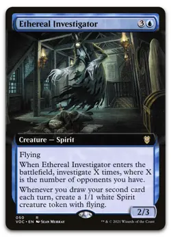 Ethereal Investigator (Extended Art) #50 (NM) Crimson Vow VOC Magic MTG - Image 1