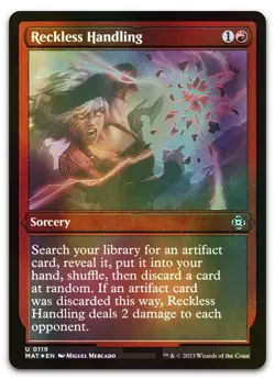 Reckless Handling (Foil Etched) #119 (LP) March of the Machine MAT Magic MTG - Image 1
