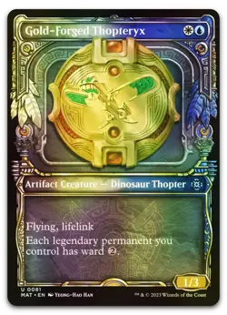 Gold-Forged Thopteryx (Showcase) #81 (Foil) LP March of the Machine Magic MTG - Image 1