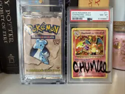Fossil Pokemon Booster Pack 1st Edition PLUS Autographed PSA 8 Charizard - Image 1