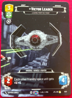 STAR WARS UNLIMITED TCG JUMP TO LIGHTSPEED: PRESTIGE CARD: VICTOR LEADER - Image 1