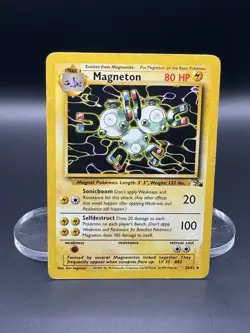 Pokemon TCG Magneton Fossil Card 26/62 Unlimited Rare Non-Holo Vintage Card - Image 1