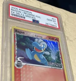 Pokemon EX DELTA SPECIES BAGON #57/113 REVERSE HOLO FOIL CARD PSA 10 GEM MINT #* - Image 2