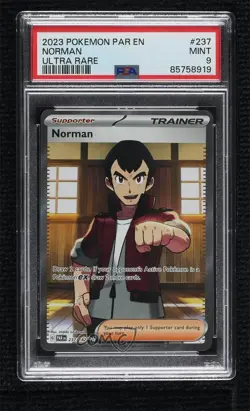 Norman Ultra Rare Pokemon Scarlet & Violet Paradox Rift (PAREN) PSA 9 MINT - Image 1