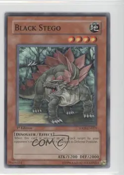 Black Stego 1st Ed. YuGiOh Dinosaur's Rage Structure Deck #SD09-EN013 2006 - Image 1