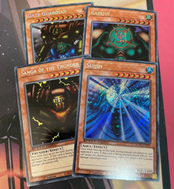 YUGIOH - GATE GUARDIAN COMPLETE SET - SUIJIN, SANGA, KAZEJIN - SGX2 - SECRET - Image 1