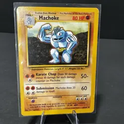 MACHOKE - 34/102 - Base Set - Pokemon Card - LP - Image 1