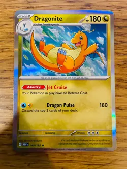 NEAR MINT! Dragonite (149/165) Scarlet & Violet 151 Holo Rare Pokemon Card! - Image 1