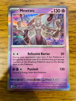 NEAR MINT! Mewtwo (150/165) Scarlet & Violet 151 Holo Rare Pokemon Card! - Image 1
