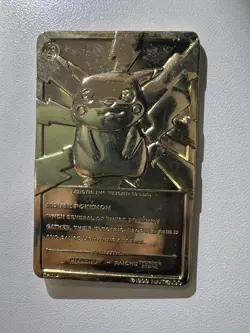 Pikachu 1999 Pokemon 23K Gold-Plated Burger King Nintendo Promo Trading Card - Image 3