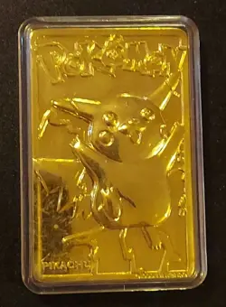 Pikachu 1999 Pokemon 23K Gold-Plated Burger King Nintendo Promo Trading Card - Image 1