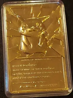 Pikachu 1999 Pokemon 23K Gold-Plated Burger King Nintendo Promo Trading Card - Image 2