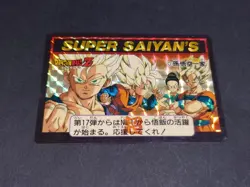 Dragon Ball Carddass 16th Edition No 0 Son Goku Family Prism Card Used - Image 1