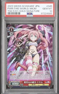 PSA10 Weiss Schwarz Milim SP Signature Card Reincarnated as Slime Rare - Image 1