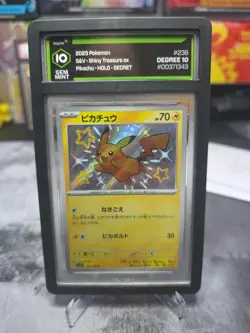 PSA 10 Pikachu S 236/190 sv4a Japanese Pokemon Card Shiny Treasure - Image 1