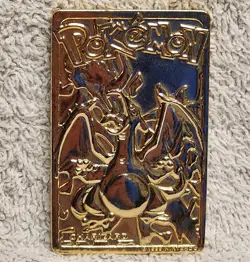 1999 Charizard Pokemon Gold Plated 23K Burger King Trading Card - Image 1