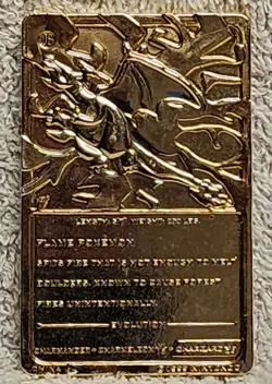 1999 Charizard Pokemon Gold Plated 23K Burger King Trading Card - Image 2