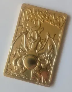 1999 Charizard Pokemon Gold Plated 23K Burger King Trading Card - Image 1