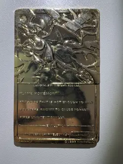 1999 Charizard Pokemon Gold Plated 23K Burger King Trading Card - Image 2