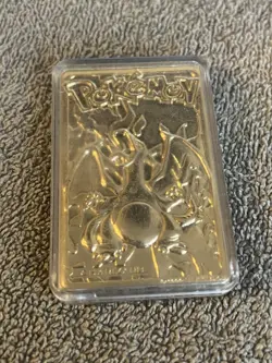 1999 Charizard Pokemon Gold Plated 23K Burger King Trading Card - Image 1