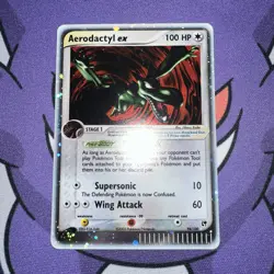 Pokemon TCG Aerodactyl EX Sandstorm Holo Ultra Rare Card 94/100 Mint Condition - Image 2