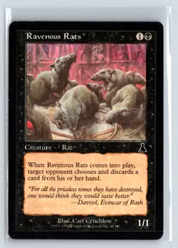 (5X) Ravenous Rats Urza's Destiny Common - MTG Magic the Gathering Card - Image 3