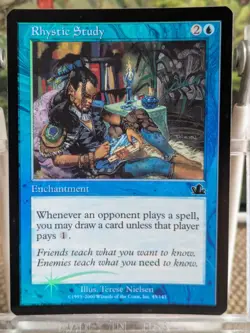 MTG FOIL Rhystic Study Prophecy NM Condition - FAST SECURE SHIPPING - Image 2