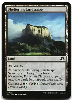 MTG Sheltering Landscape Foil C Modern Horizons 3 227 LP - Image 1