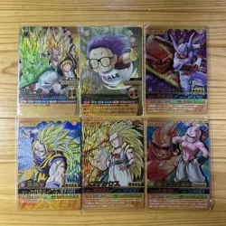 Dragon Ball Card Data Carddass Explosion Set of 6 Used Goku Vegeta Goten Jiren B - Image 1