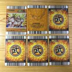 Dragon Ball Card Data Carddass Explosion Set of 6 Used Goku Vegeta Goten Jiren B - Image 2