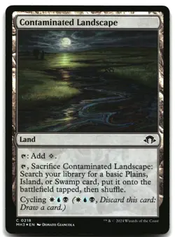 MTG Contaminated Landscape Foil C Modern Horizons 3 218 LP - Image 1