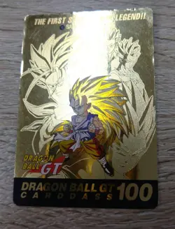 Dragon Ball GT Carddass No 100 Total No 1100 Used Super Saiyans Card - Image 1