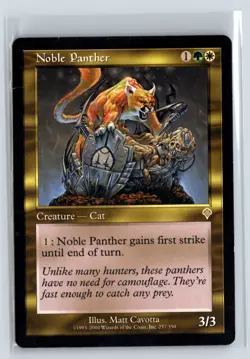 (5X) Noble Panther Invasion Rare - MTG Magic the Gathering Card - Image 1