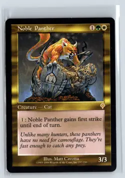 (5X) Noble Panther Invasion Rare - MTG Magic the Gathering Card - Image 3