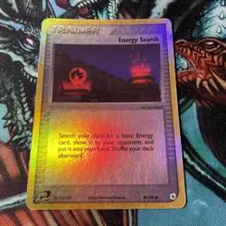 2003. Pokemon Energy Search Reverse Holo EX Ruby & Sapphire Trainer 90/109 - Image 1