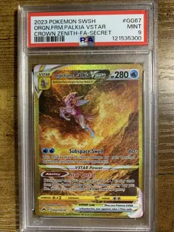 2023 POKEMON SWSH CROWN ZENITH ORIGIN FORME PALKIA VSTAR PSA 9 #GG67 - Image 1