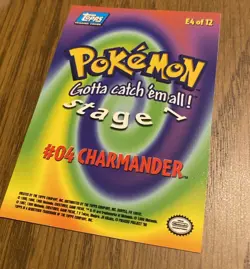 Topps Pokemon Charmander E4 Of 12 - Image 4