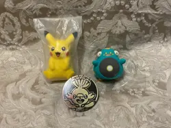 Pokemon TCG Bellibolt Eraser & Squishy Pikachu Collectible Set W/ Coin - Image 1
