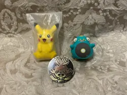 Pokemon TCG Bellibolt Eraser & Squishy Pikachu Collectible Set W/ Coin - Image 2