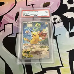 2023 Pokemon Paldea Evolved Pikachu Black Star Promo #27 PSA 9 - Image 1
