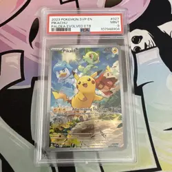 2023 Pokemon Paldea Evolved Pikachu Black Star Promo #27 PSA 9 - Image 2