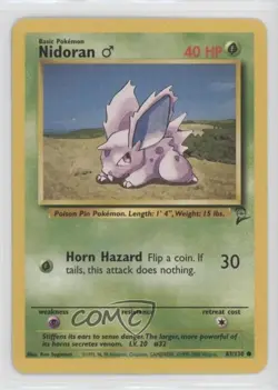 Nidoran M Pokemon Base Set 2 #83 2000 - Image 1