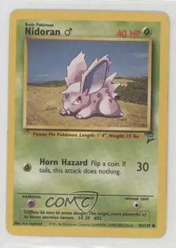 Nidoran M Pokemon Base Set 2 #83 2000 - Image 1