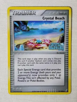 NM Crystal Beach - Reverse Holo 75 Crystal Guardians Pokemon TCG - Image 1